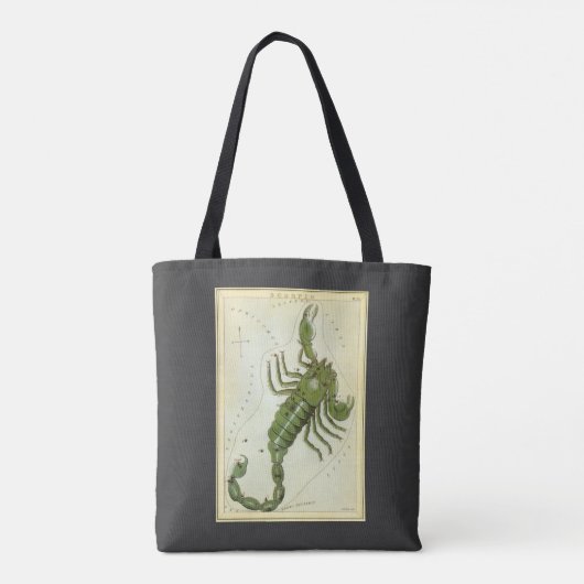 蠍座、ヴィンテージコンステレーションウラニア鏡 トートバッグ (裏面)