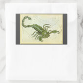 蠍座、ヴィンテージコンステレーションウラニア鏡 長方形シール (バッグ)