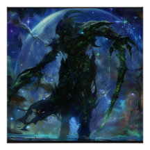 蠍座（刺客）〔占星術の〕十二宮図の看板の神のポスター