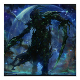 蠍座（刺客）〔占星術の〕十二宮図の看板の神のポスター ポスター