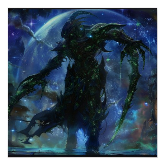 蠍座（刺客）〔占星術の〕十二宮図の看板の神のポスター ポスター (正面)