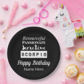蠍座〔占星術の〕十二宮図おもしろい特性誕生日 ペーパープレート (パーティー)