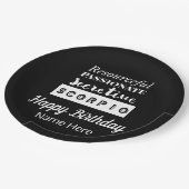 蠍座〔占星術の〕十二宮図おもしろい特性誕生日 ペーパープレート (アングル)