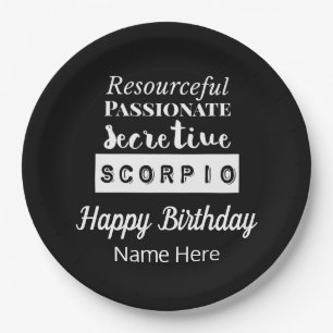 蠍座〔占星術の〕十二宮図おもしろい特性誕生日 ペーパープレート