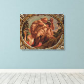 蠍座、〔占星術の〕十二宮図のシンボルや象徴 キャンバスプリント (インサイチュ (ウッドフロア))