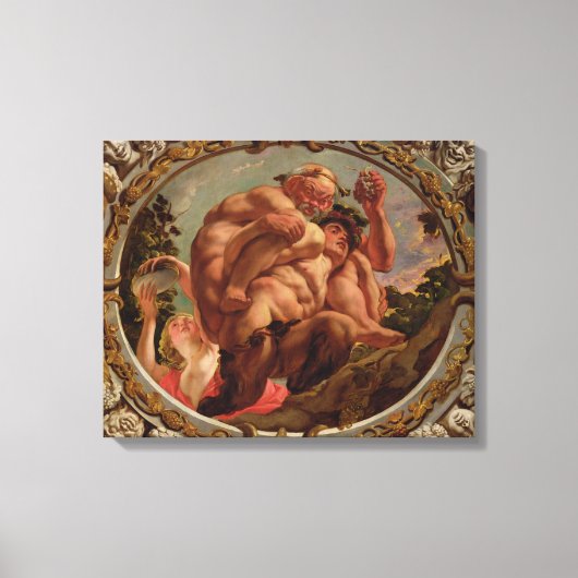 蠍座、〔占星術の〕十二宮図のシンボルや象徴 キャンバスプリント (正面)