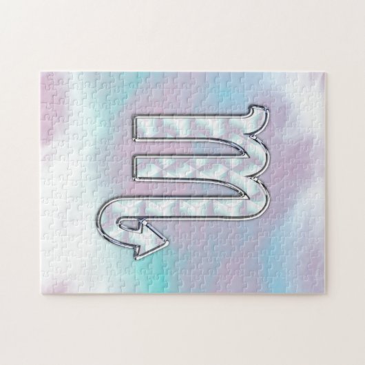 蠍座〔占星術の〕十二宮図のシンボル真珠デコールの母 ジグソーパズル (横)