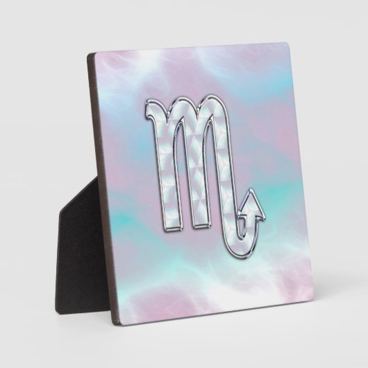 蠍座〔占星術の〕十二宮図のシンボル真珠デコールの母 フォトプラーク (正面)