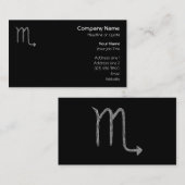 蠍座。 (占星術の)十二宮図の占星術の印。 黒 名刺 (正面/裏面)