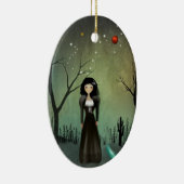 蠍座- (占星術の)十二宮図の女の子-オーナメント セラミックオーナメント (右)