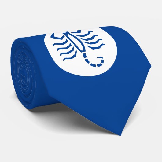 蠍座〔占星術の〕十二宮図イン深いブルー ネクタイ (ロール)