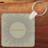 蠍座〔占星術の〕十二宮図キーチェーンレトロ白黒 キーホルダー (裏面)