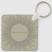 蠍座〔占星術の〕十二宮図キーチェーンレトロ白黒 キーホルダー (裏面)