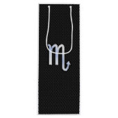 蠍座〔占星術の〕十二宮図クロムオンスネークスキンスタイル ワインギフトバッグ (正面)