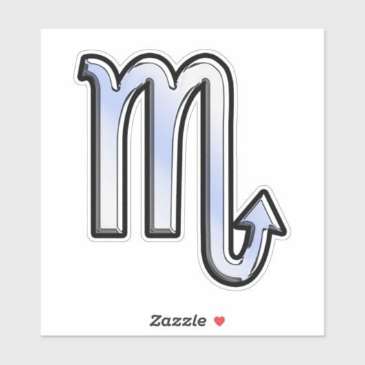 蠍座〔占星術の〕十二宮図クロムサインブラックスネークスキン シール (シート)