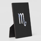 蠍座〔占星術の〕十二宮図クロムサインブラックスネークスキン フォトプラーク (側面)