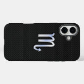 蠍座〔占星術の〕十二宮図クロムサインブラックスネークスキン Case-Mate iPhoneケース (裏面 (横))