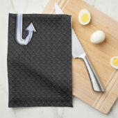 蠍座〔占星術の〕十二宮図クロムライクシンボルブラックスネークデコ キッチンタオル (四つ折り)