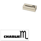 蠍座〔占星術の〕十二宮図クール名パーソナライズされた文字 ラバースタンプ (押印)