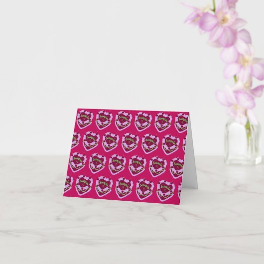 蠍座〔占星術の〕十二宮図コケットハートお誕生日ケーキ カード (蘭)