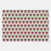 蠍座〔占星術の〕十二宮図コケットハートお誕生日ケーキ ラッピングペーパーシート (正面3)