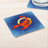 蠍座〔占星術の〕十二宮図コースター スクエアペーパーコースター (アングル)