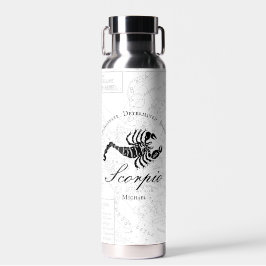 蠍座〔占星術の〕十二宮図サインアストロロジー名前をカスタムするホワイト ウォーターボトル