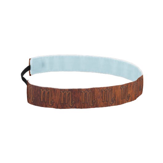 蠍座〔占星術の〕十二宮図サインインリッチマホガニースタイル アスレチックヘッドバンド (左)