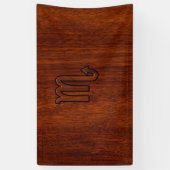 蠍座〔占星術の〕十二宮図サインインリッチマホガニースタイル 横断幕 (縦)