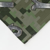 蠍座〔占星術の〕十二宮図サインウッドランドグリーンデジタル迷彩柄 フリースブランケット (角)