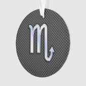 蠍座〔占星術の〕十二宮図サインオンカーボン繊維デコール オーナメント (正面)