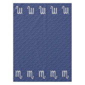 蠍座〔占星術の〕十二宮図サインオンネイビーブルー迷彩柄 テーブルクロス (正面)