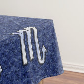 蠍座〔占星術の〕十二宮図サインオンネイビーブルー迷彩柄 テーブルクロス (インサイチュ)