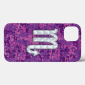 蠍座〔占星術の〕十二宮図サインオンピンク明るい赤紫色デジタル迷彩柄 Case-Mate iPhoneケース (裏面 (横))