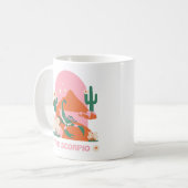 蠍座〔占星術の〕十二宮図サインカラフルアニメ11月 コーヒーマグカップ (正面左)