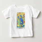 蠍座〔占星術の〕十二宮図サイン抽象芸術アートヴィンテージ ベビーTシャツ (正面)
