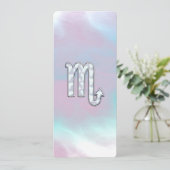 蠍座〔占星術の〕十二宮図シンボルのマザーオブパールスタイル (スタンド正面)