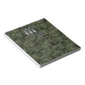 蠍座〔占星術の〕十二宮図シンボルウッドランドデジタル迷彩柄 ノートパッド (アングル)