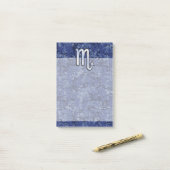 蠍座〔占星術の〕十二宮図シンボルオンネイビーブルー迷彩柄 ポストイット (デスク上)