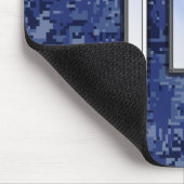 蠍座〔占星術の〕十二宮図シンボルオンネイビーブルー迷彩柄 マウスパッド (コーナー)