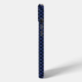 蠍座〔占星術の〕十二宮図シンボルネイビーブルーカーボンファイバースタイル Case-Mate iPhoneケース (裏面 / 左)