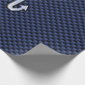 蠍座〔占星術の〕十二宮図シンボルネイビーブルー炭素繊維スタイル ラッピングペーパー (角)