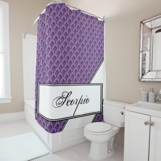 蠍座〔占星術の〕十二宮図シンボル標準by Kenneth Yoncich シャワーカーテン (インサイチュ)