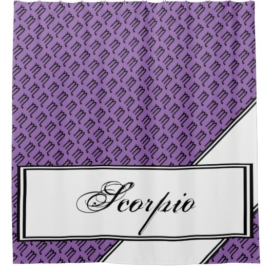 蠍座〔占星術の〕十二宮図シンボル標準by Kenneth Yoncich シャワーカーテン (正面)