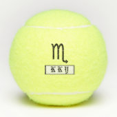 蠍座〔占星術の〕十二宮図シンボル標準by Kenneth Yoncich テニスボール (正面)