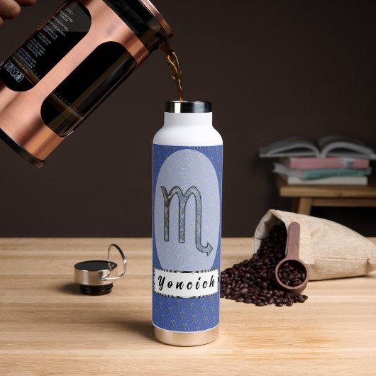 蠍座〔占星術の〕十二宮図シンボル要素byケネス・ヨンチッチ ウォーターボトル (コーヒー)