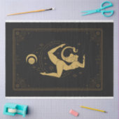 蠍座〔占星術の〕十二宮図タロット占星術ブラックアンド金ゴールド 薄葉紙 (クラフト)