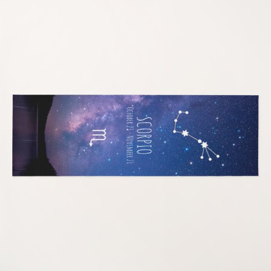 蠍座 |〔占星術の〕十二宮図パーソナライズされたアストロロジーヨガマット ヨガマット (正面(横))