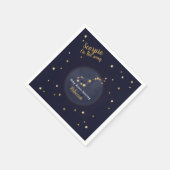 蠍座〔占星術の〕十二宮図ベビースシャワー スタンダードカクテルナプキン (角)