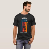 蠍座〔占星術の〕十二宮図レトロサンセット1 Tシャツ (正面フル)